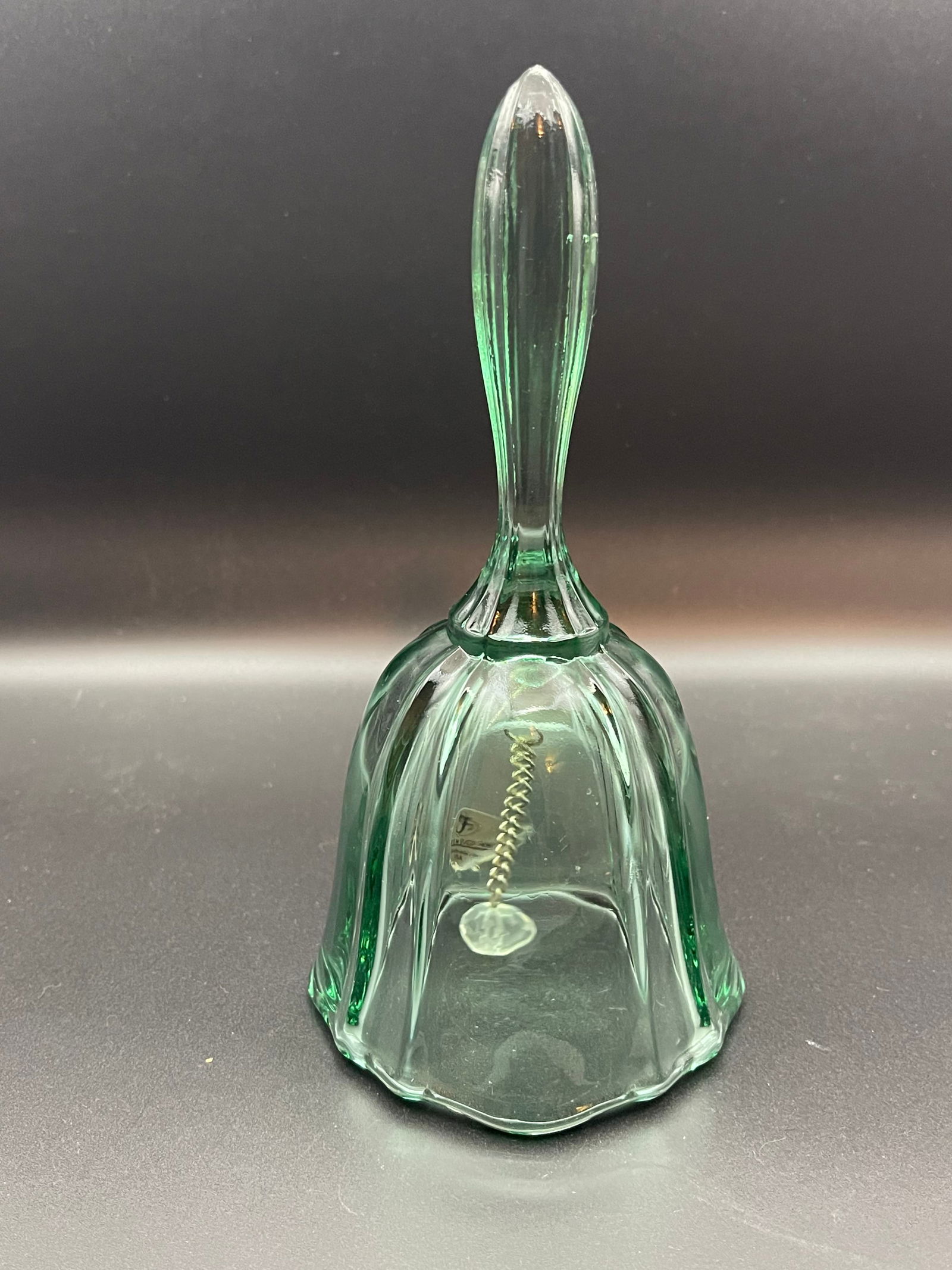 Vintage Fenton Art Glass Aqua Green Optic Style Bell: Vintage Fenton Art Glass Aqua Green Optic Style Bell Condition Yes, we will ship this item, we provide in house shipping to save our customers money. S&H fees and insurance will be added to your invoi