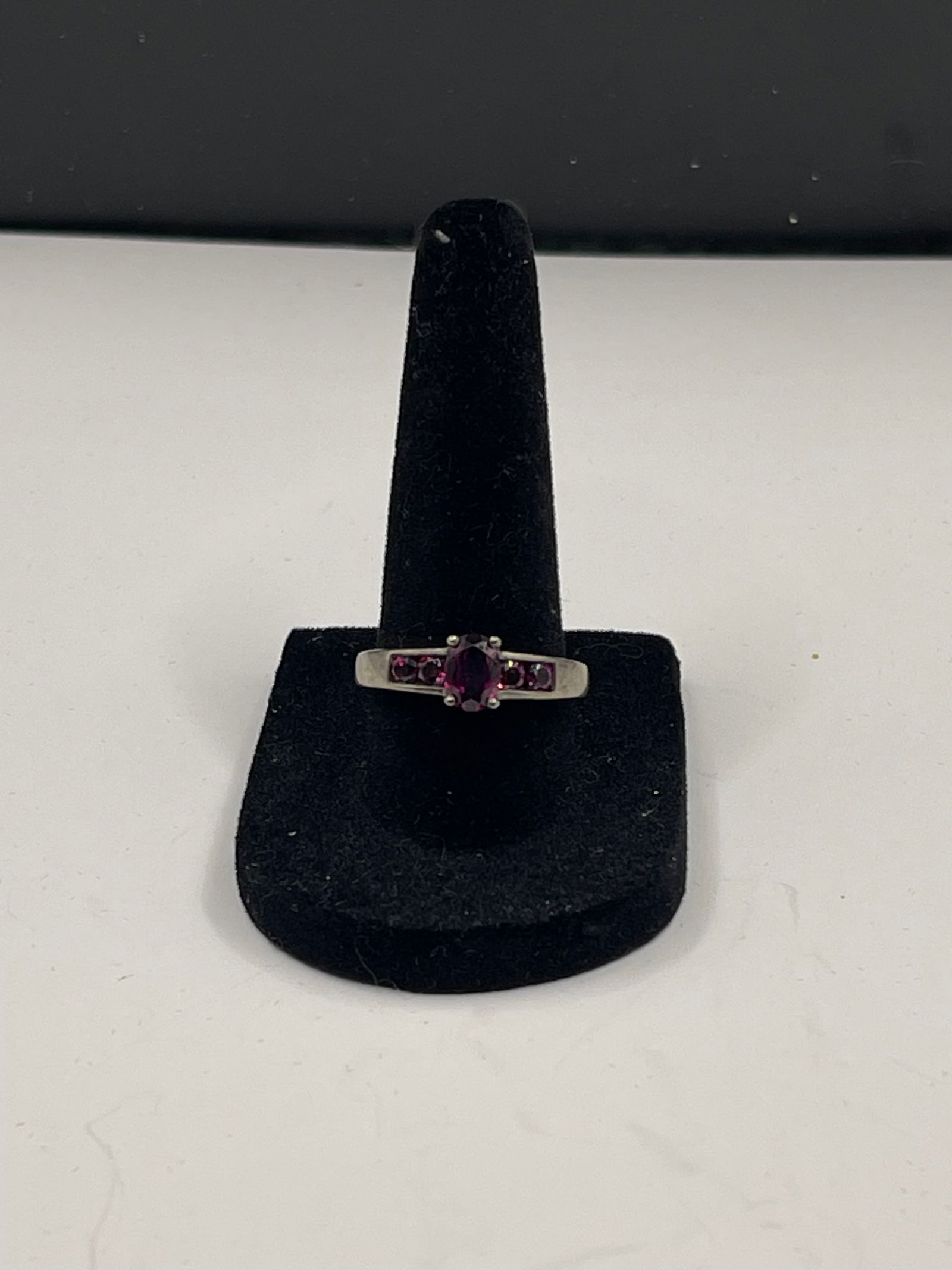 Sterling Silver Size 8 Purple Multi Gemstone Ring (1 of 4)