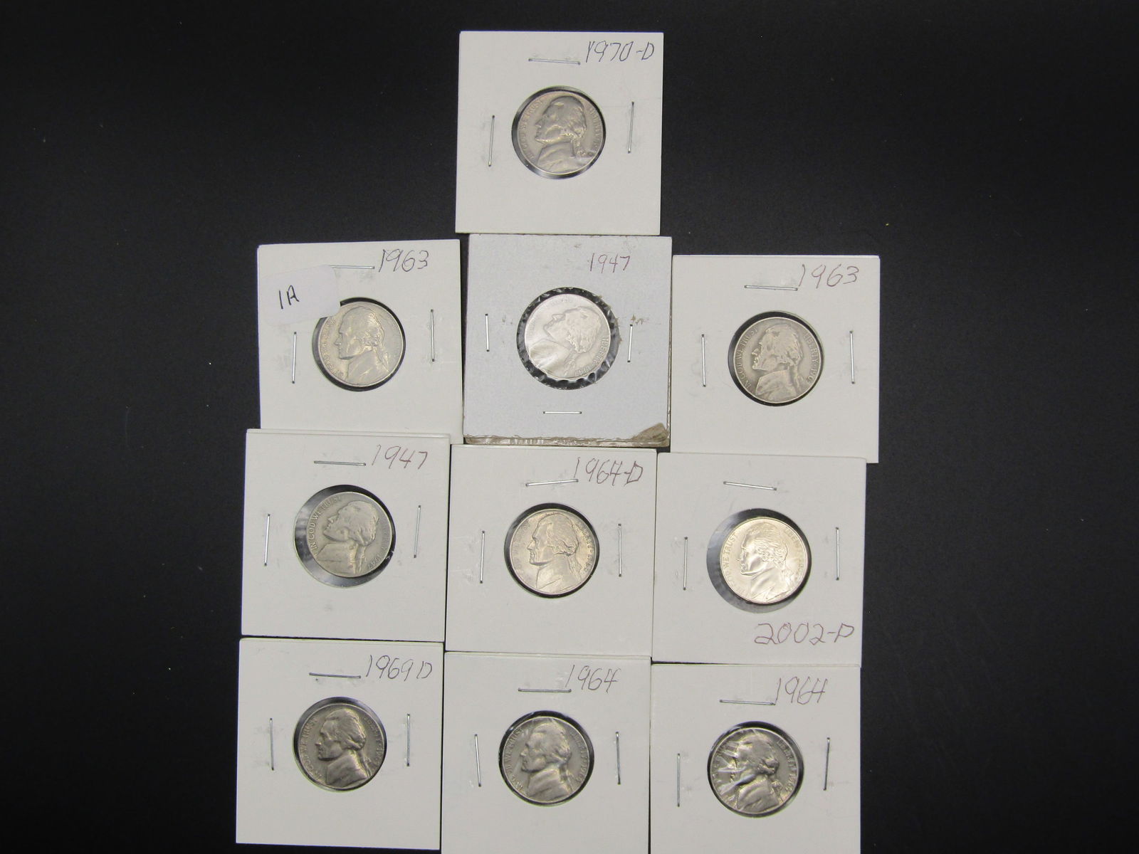 10 Mixed Date Uncirculated Jefferson Nickels (1 of 6)