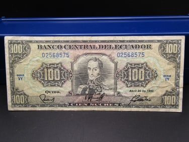1990 Central Bank of Ecuador $100 Note