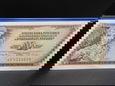 1968 Yugoslavia 10 Dinara Note, GEM Crisp UNC