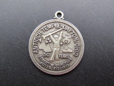 Vintage Shriners 50 Years Antioch Temple - Dayton OH .925 Sterling Silver Pendant