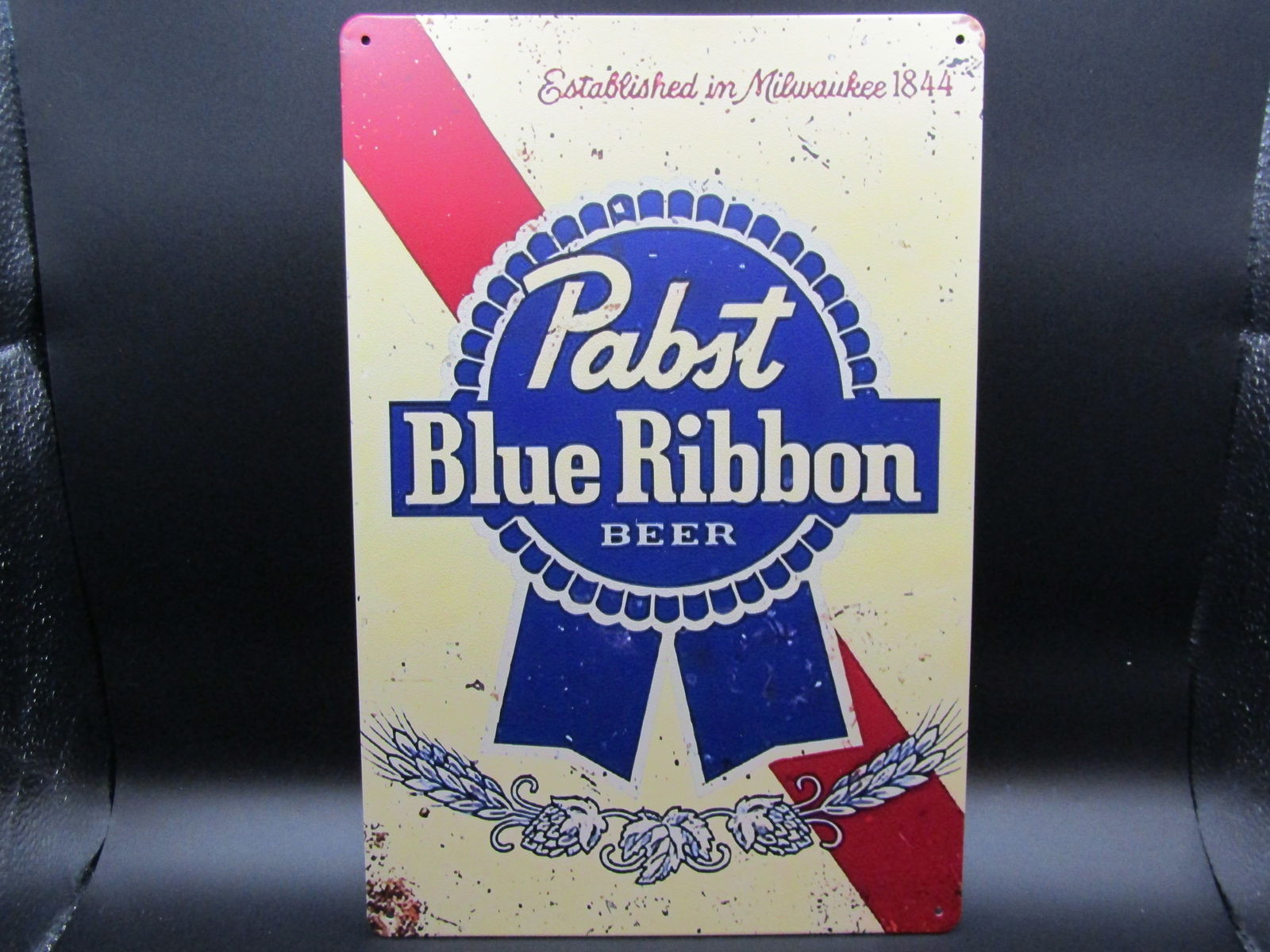 Pabst Blue Ribbon Metal Sign Approx 12x8 (1 of 1)