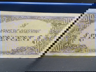 WWII Era Japanese 10 Cent Note, Tough WWII Currency