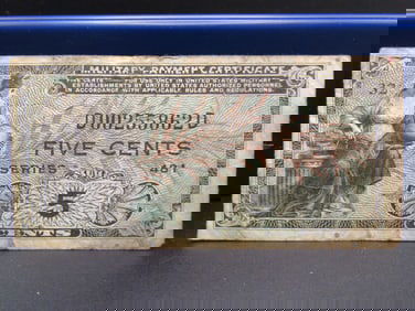 Tough- US Military Payment Certificate 5 Cents, Series 481