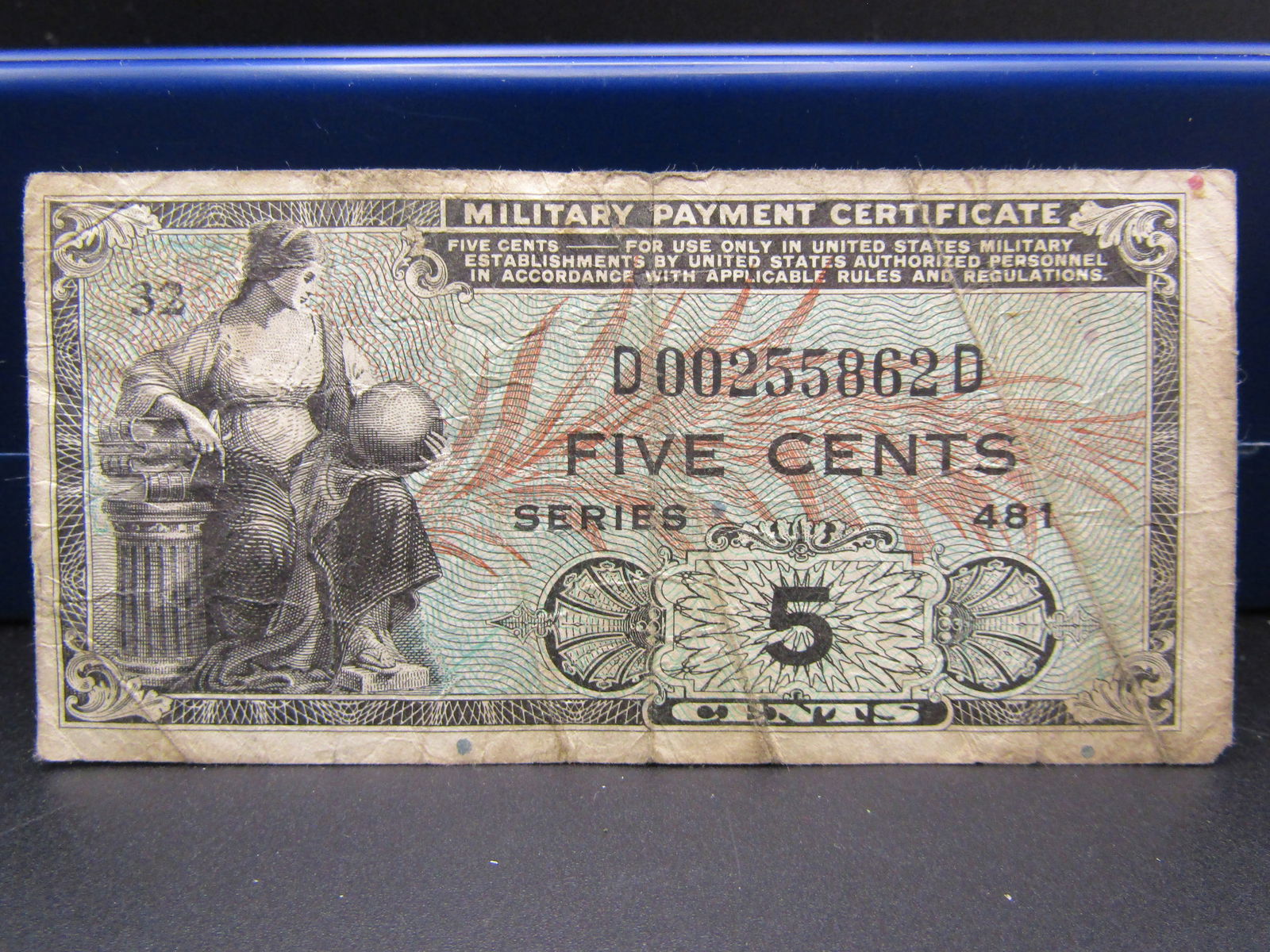 Tough- US Military Payment Certificate 5 Cents, Series 481 (1 of 3)