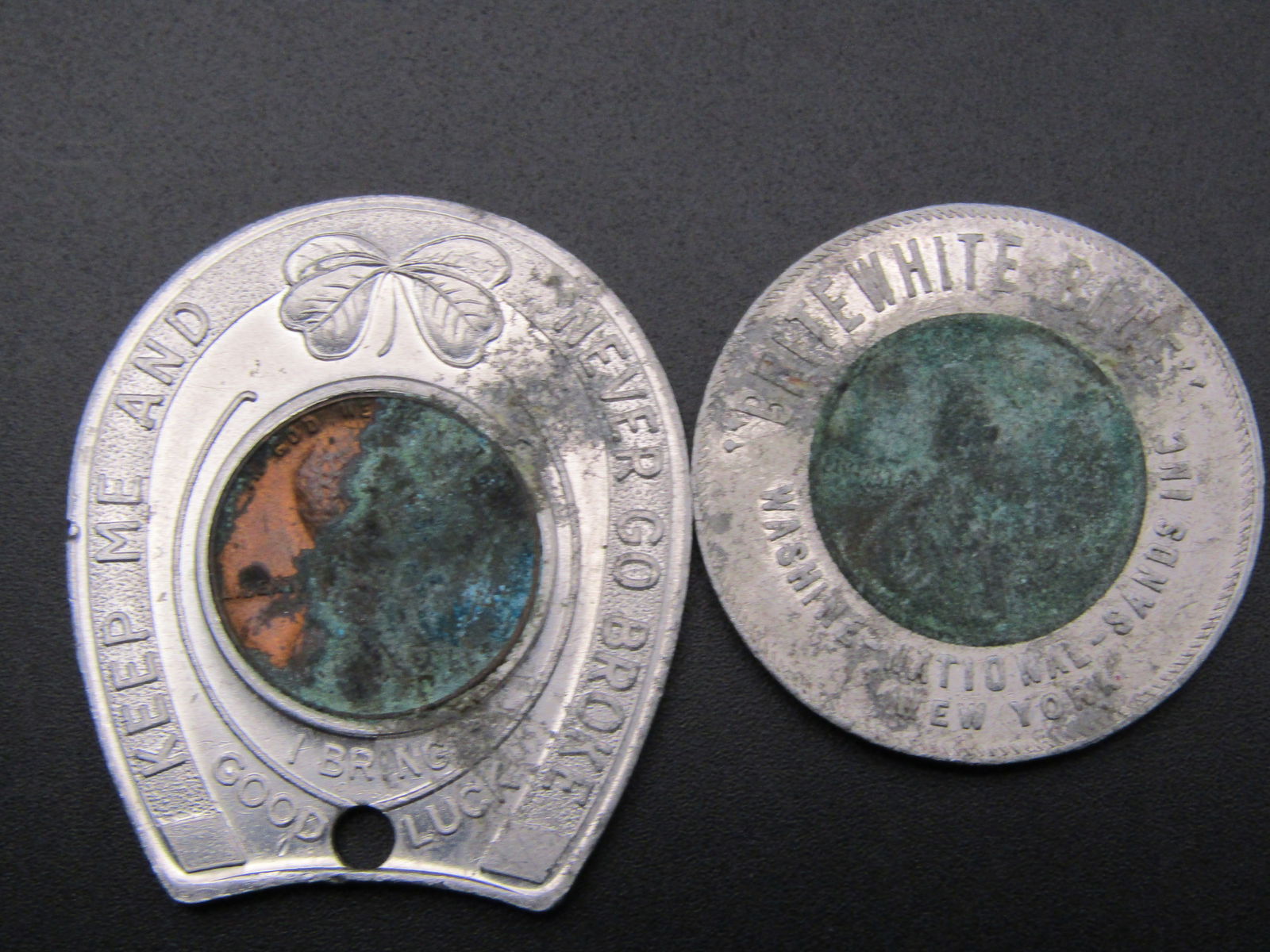 2 Good Luck Encased Lincoln Cents (1 of 2)