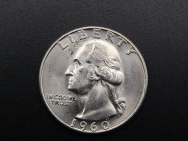 1960-D GEM BU Washington Quarter. 90% Silver