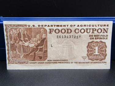 1994B Us Dept. of Agriculture 1 Dollar Food Coupon, GEM UNC