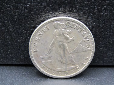 1944-D Philipines Silver 25 Centavos, Tough WWII Era