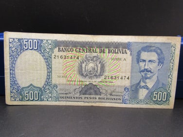 1918 Bank of Boliva 500 Bolivares