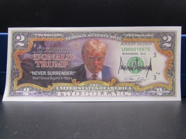 Donald Trump "Never Surrender" $2 Novelty Note