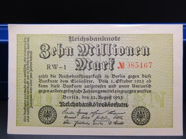 1923 Berlin Gemany Reichsbanknote, GEM UNC. Tough Post WWI Germany Currency