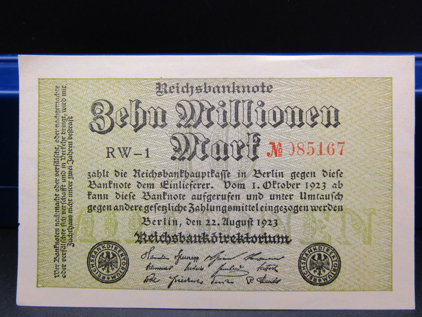 1923 Berlin Gemany Reichsbanknote, GEM UNC. Tough Post WWI Germany Currency (1 of 1)