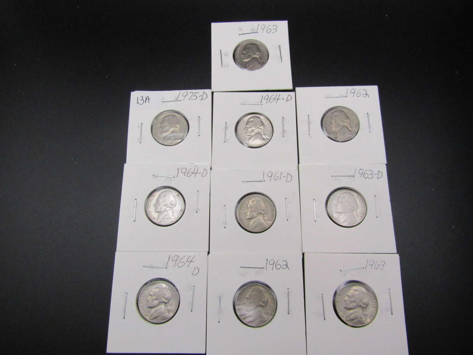 10 Mixed Date Uncirculated Jefferson Nickels (1 of 4)
