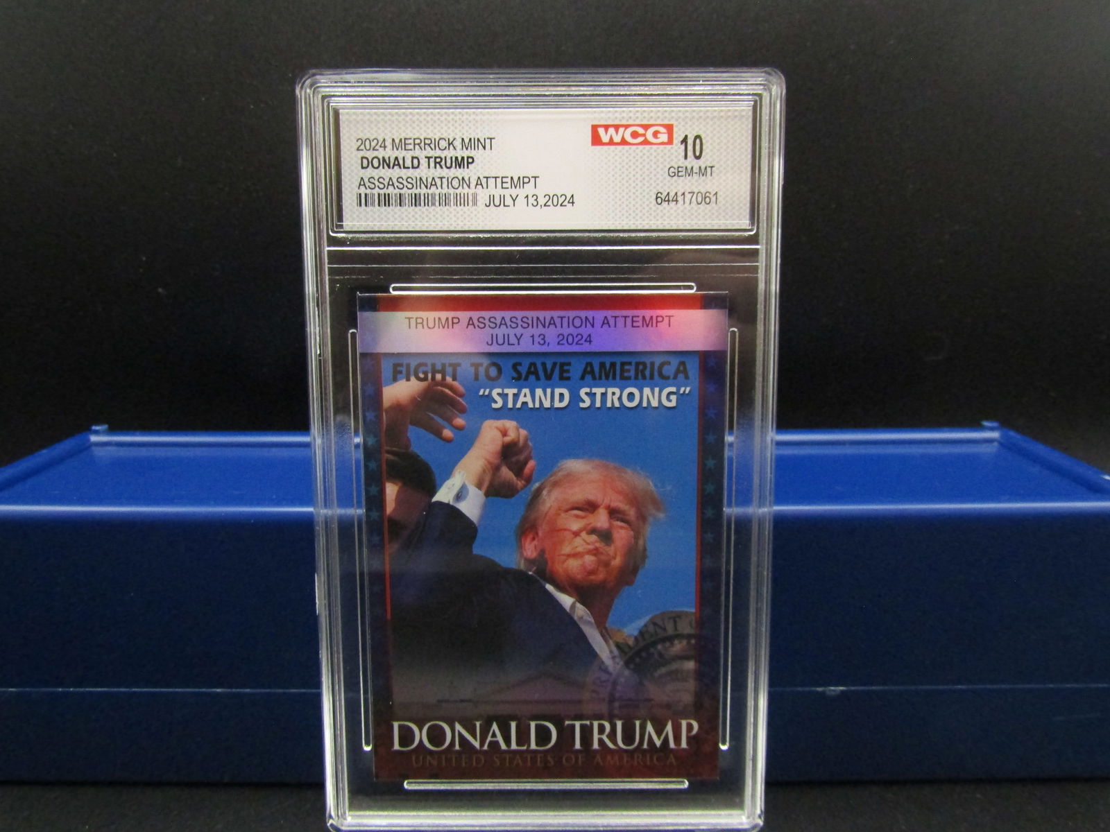 2024 Merrick Mint Donald Trump Assasination Attempted Graded Collector Card. Gem 10 Mint (1 of 6)