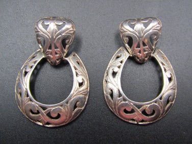 Pair of Vintage Sterling Silver Earrings