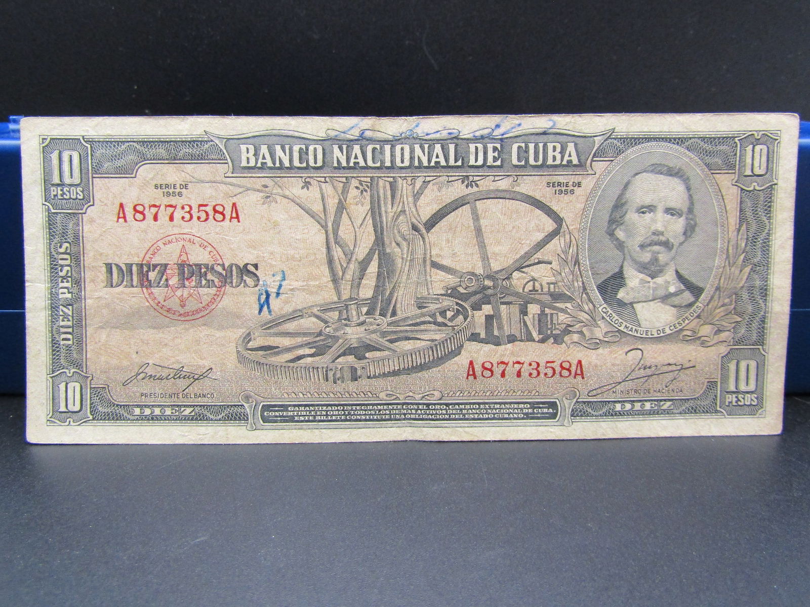 TOUGH 1956 "Carribean" 10 Peso Bank Note (1 of 4)