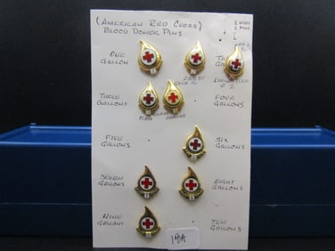 Vintage American Red Cross Blood Donor Pins