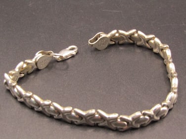 Vintage Sterling Silver Bracelet, Marked Italy