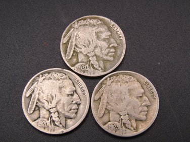 1920, 1923, 1930 Bufalo Nickels