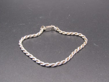Vintage Sterling Silver Bracelet, Marked Italy