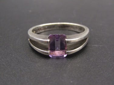 Vintage Pink Amethyst Sterling Silver Ring, Size 9.5