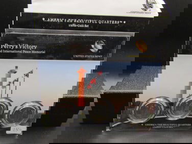 2013 Perry's Victory   US Mint America The Beautiful 3 Coin Set. UNC P and D, Proof S Mint Marks