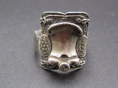 Vintage Sterling Silver Western Saddle Ring, Size 8