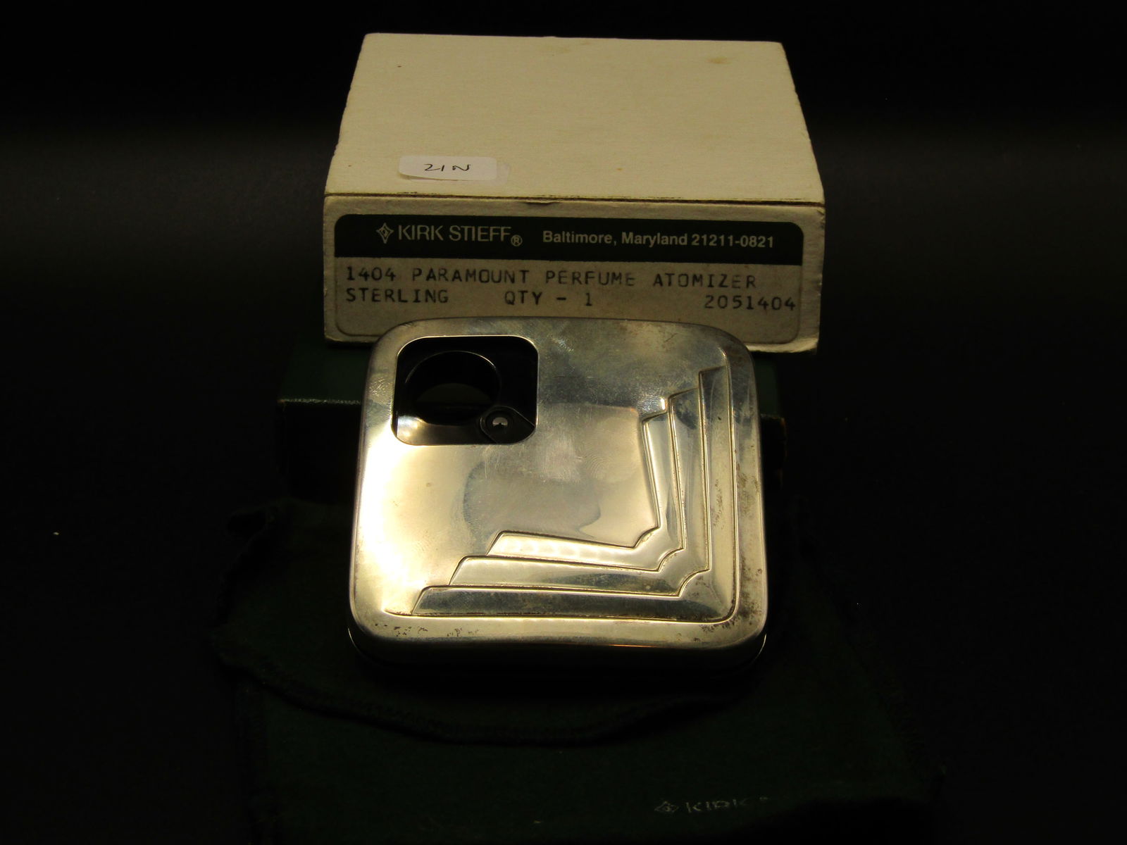 Kirk Steiff Sterling Silver Paramount Perfume Atomizer Weight is 84.71 Grams of Solid Sterling (1 of 4)