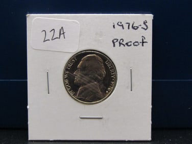1976-S Proof Jefferson Nickel, Deep Proof, Bicentennial Year