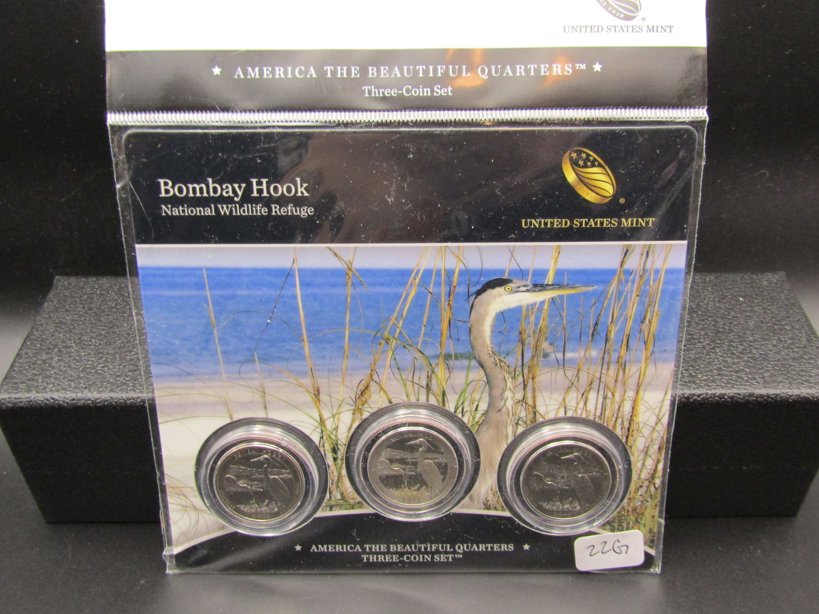2015 Bombay Hook US Mint America The Beautiful 3 Coin Set. UNC P and D, Proof S Mint Marks (1 of 3)