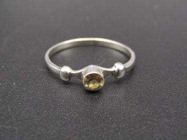 Vintage Sterling Silver Citrine Ring, Size 9