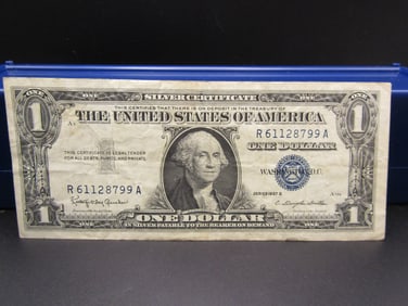 1957-B Blue Seal $1 Silver Certificate, Nice Condition