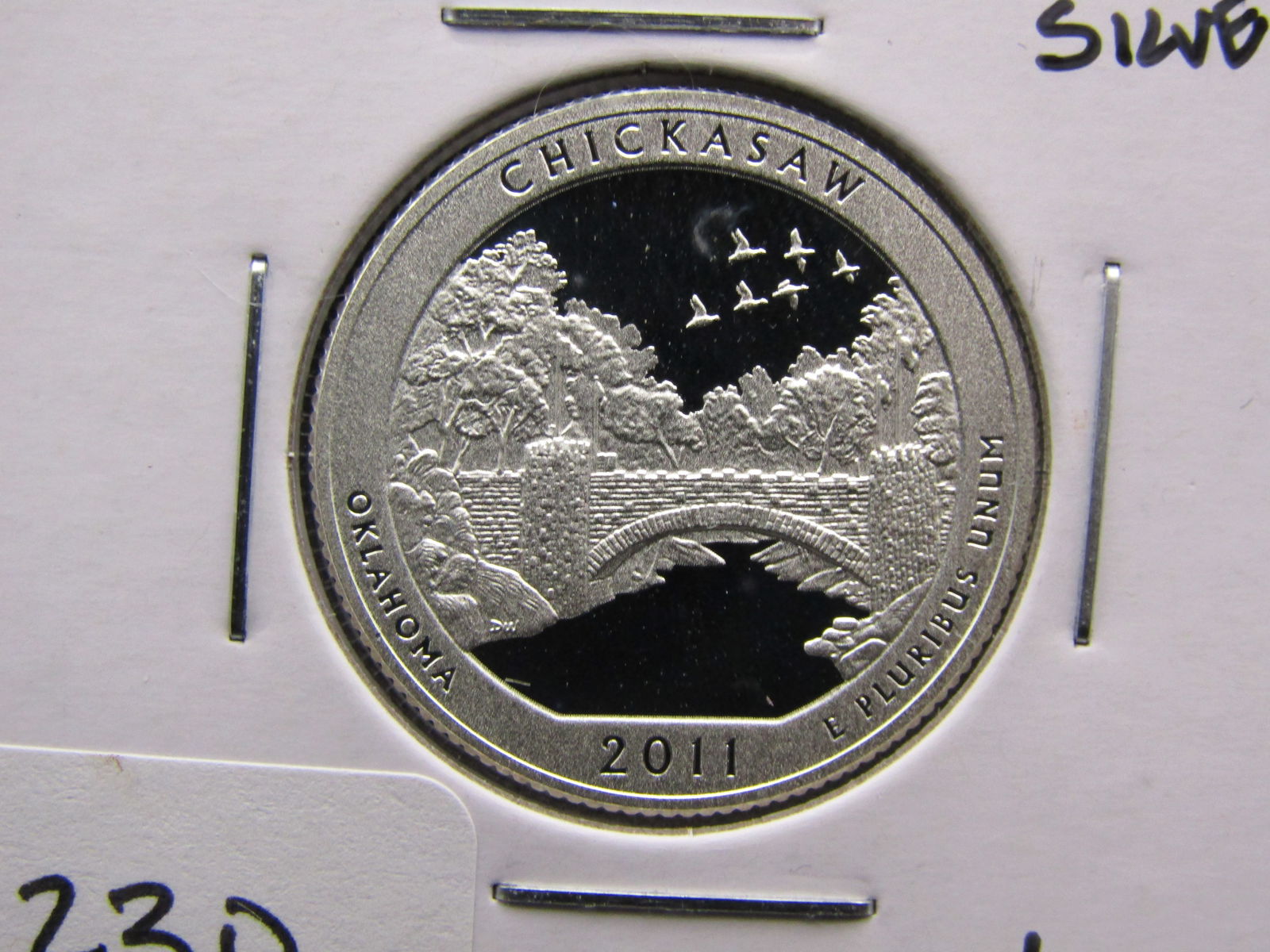 2011-S 90% Silver Deep Proof Chickasaw National Park Quarter, High Book Value (1 of 2)