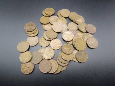 50 Unsearched Lincoln Wheat Cents