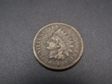 1864 Indian Head Cent, Tough Civil War Date. Lower Mintage
