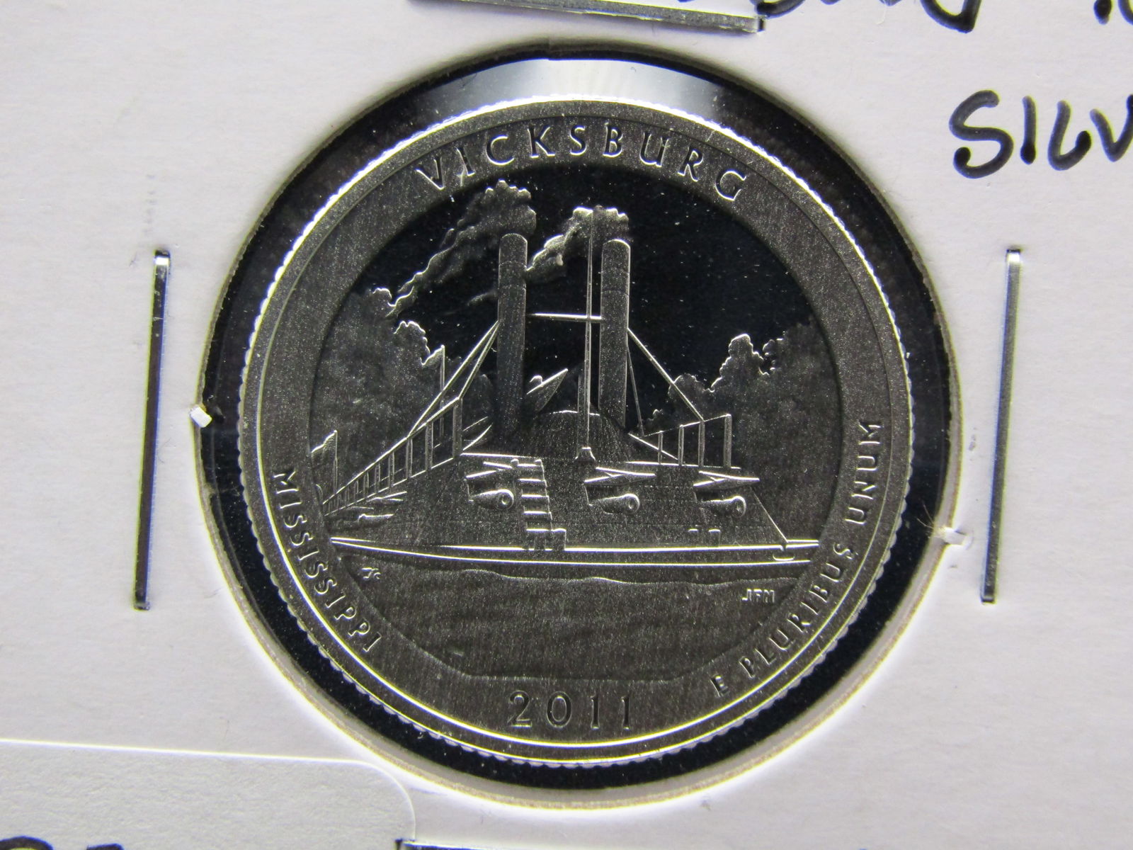 2011-S 90% Silver Deep Proof Vicksburg National Park Quarter, High Book Value (1 of 2)