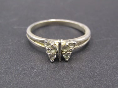 Vintage Sterling Silver Butterfly Ring Size 8.5