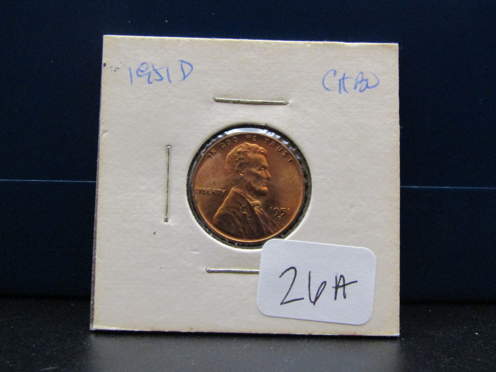 1951-D GEM BU RED Lincoln Wheat Cent (1 of 2)