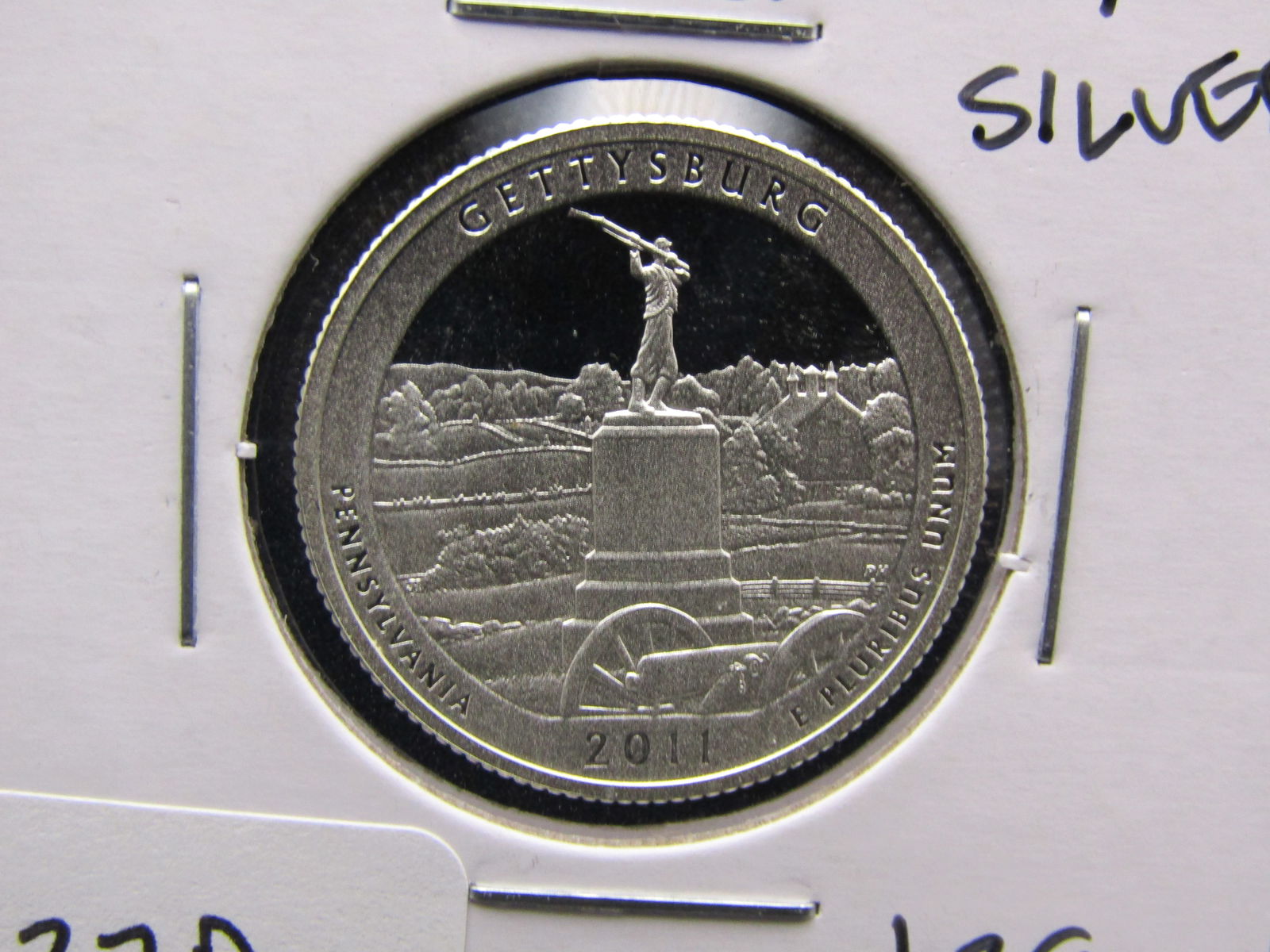 2011-S 90% Silver Deep Proof Gettysburg National Park Quarter, High Book Value (1 of 2)