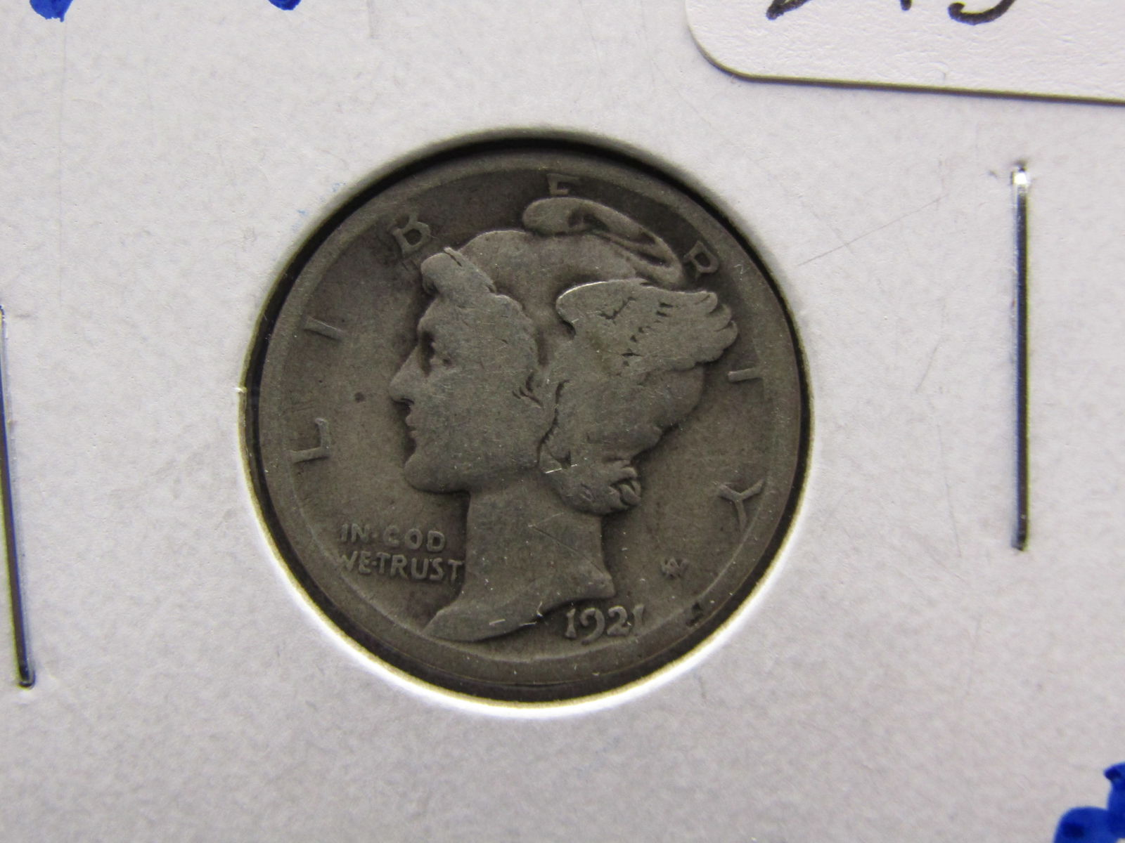 KEY DATE 1921 Mercury Dime. LOW Mintage, Tough Find. 90% Silver, $50 in G4 (1 of 2)