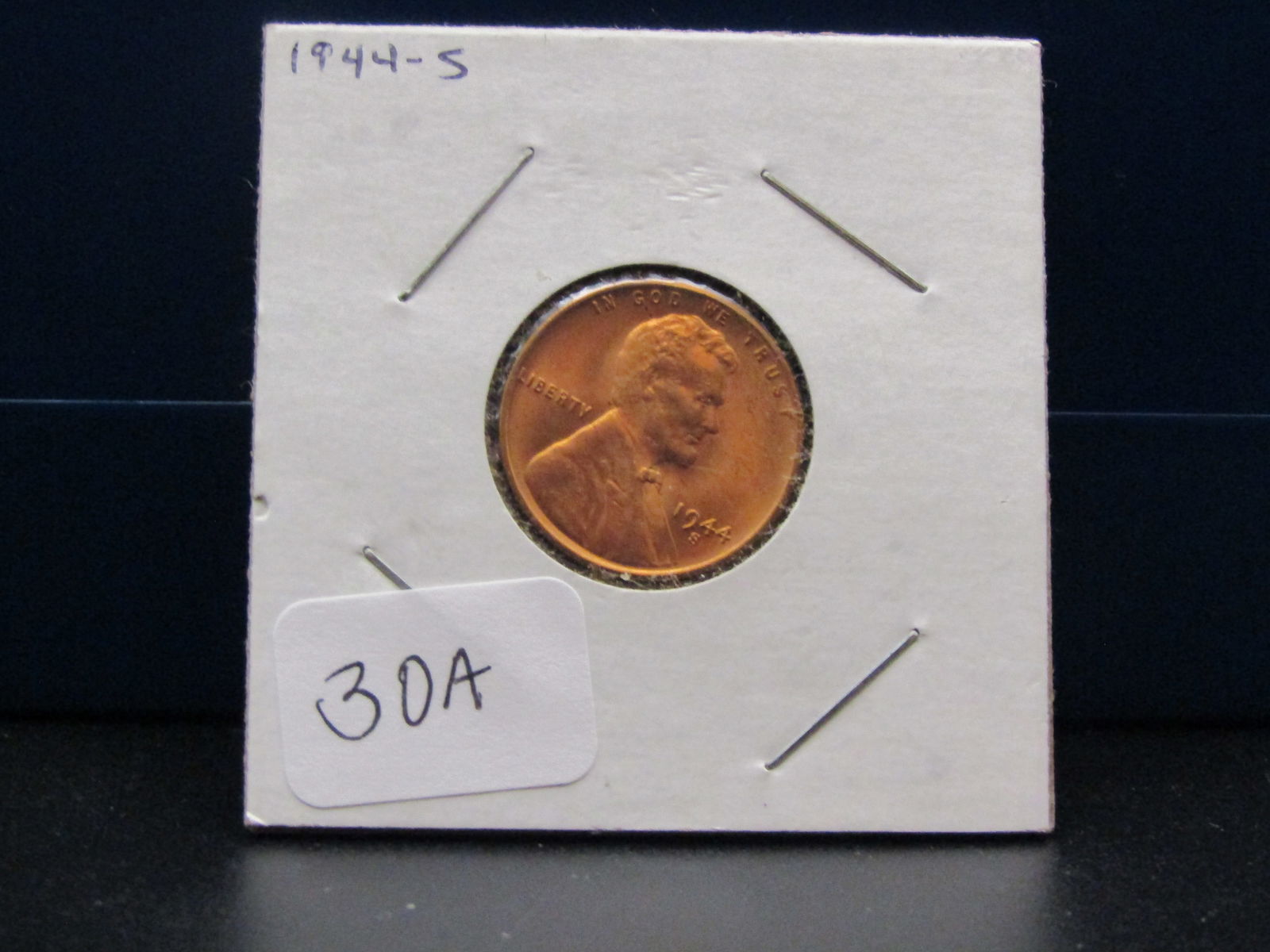 1944-S GEM BU RED Lincoln Wheat Cent, WWII Era (1 of 2)