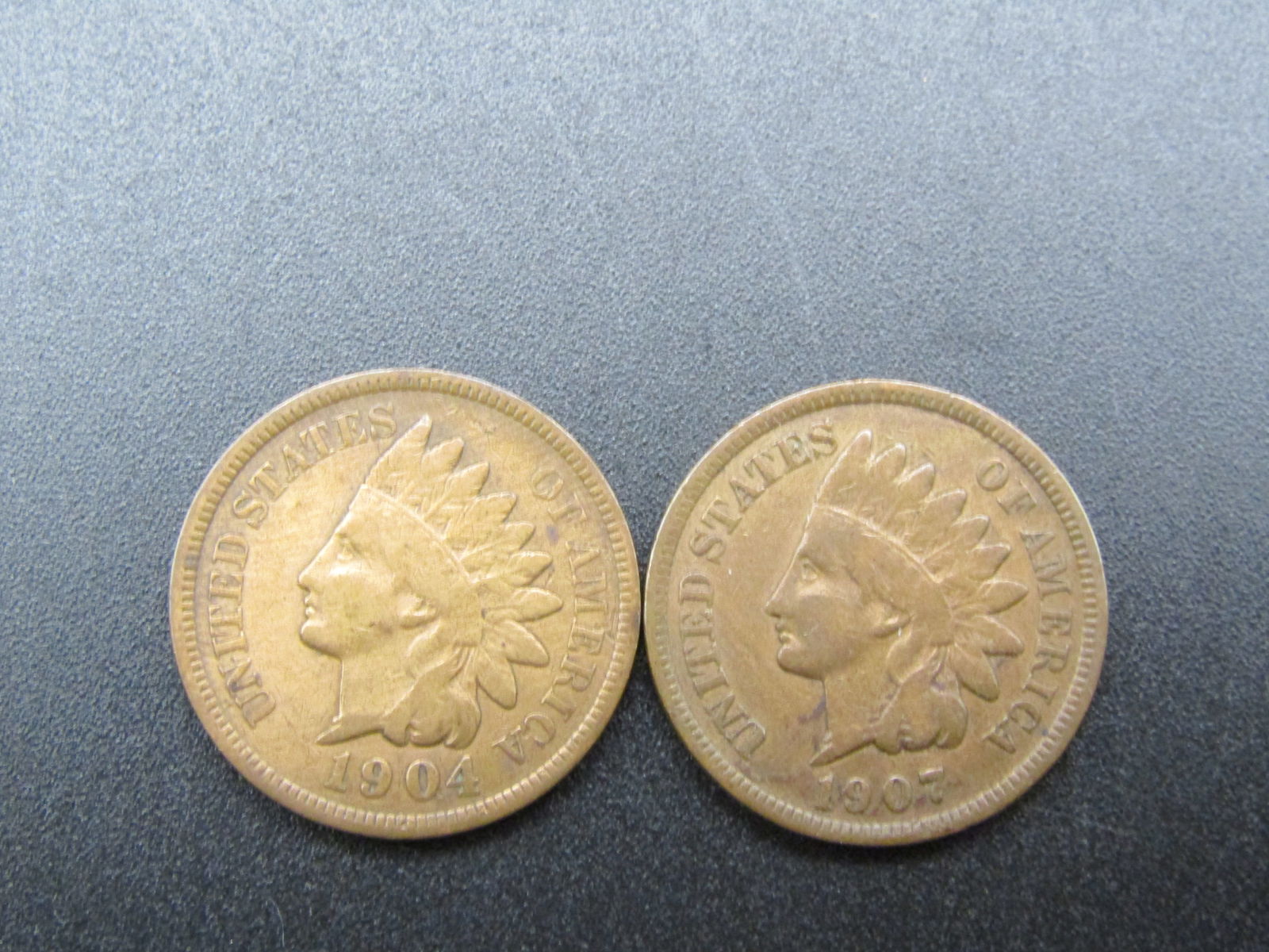 1904, 1907 Indian Head Cents, Nice Grades! (1 of 2)