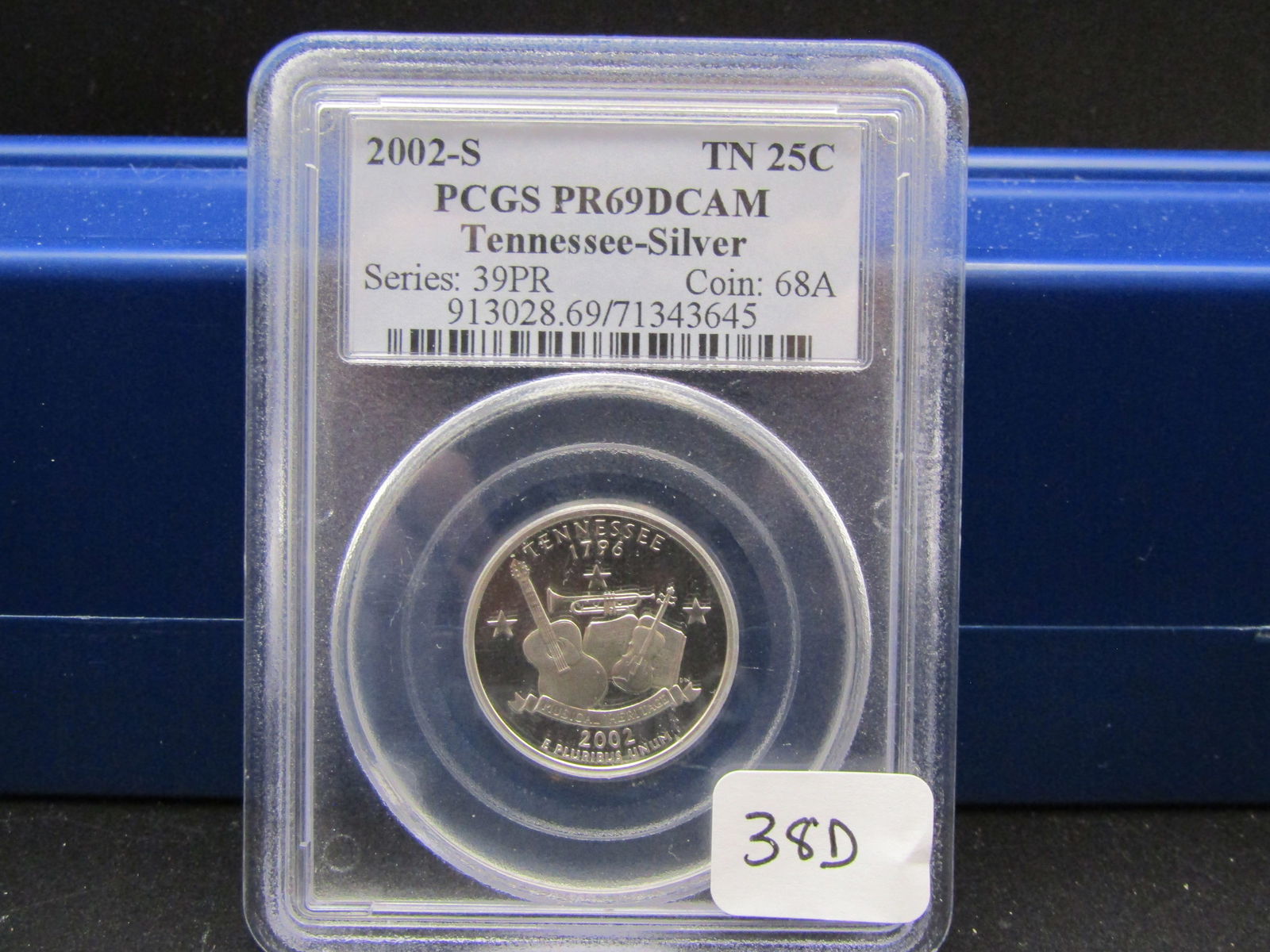 2002-S Tennessee 90% Silver Quarter, PCGS PR69DCAM (1 of 4)