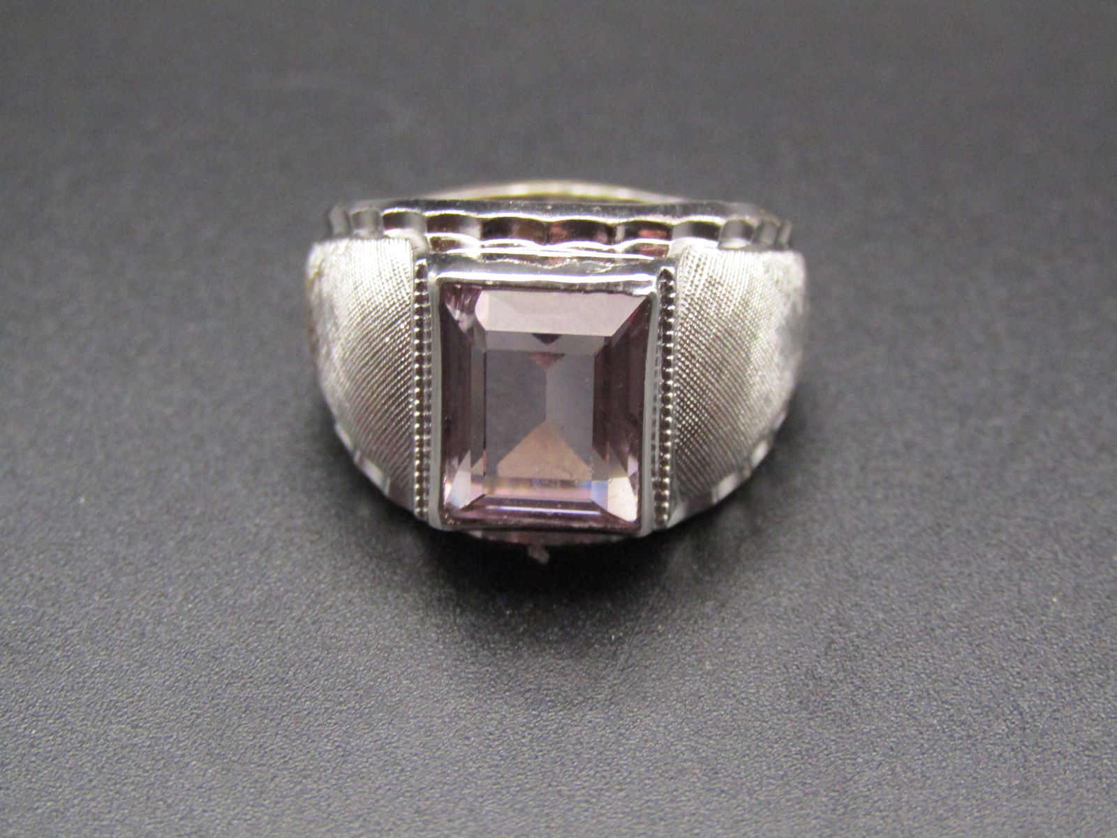 Joseph Esposito Sterling Silver Pink Amethyst Ring, Size 7.5 (1 of 4)