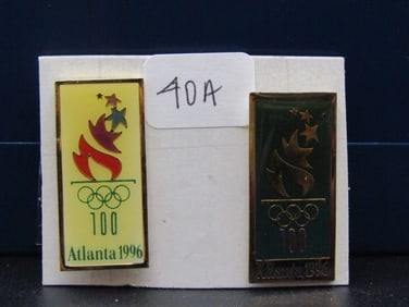 2-1996 Atlanta 100th Anniv. Olympics Pins