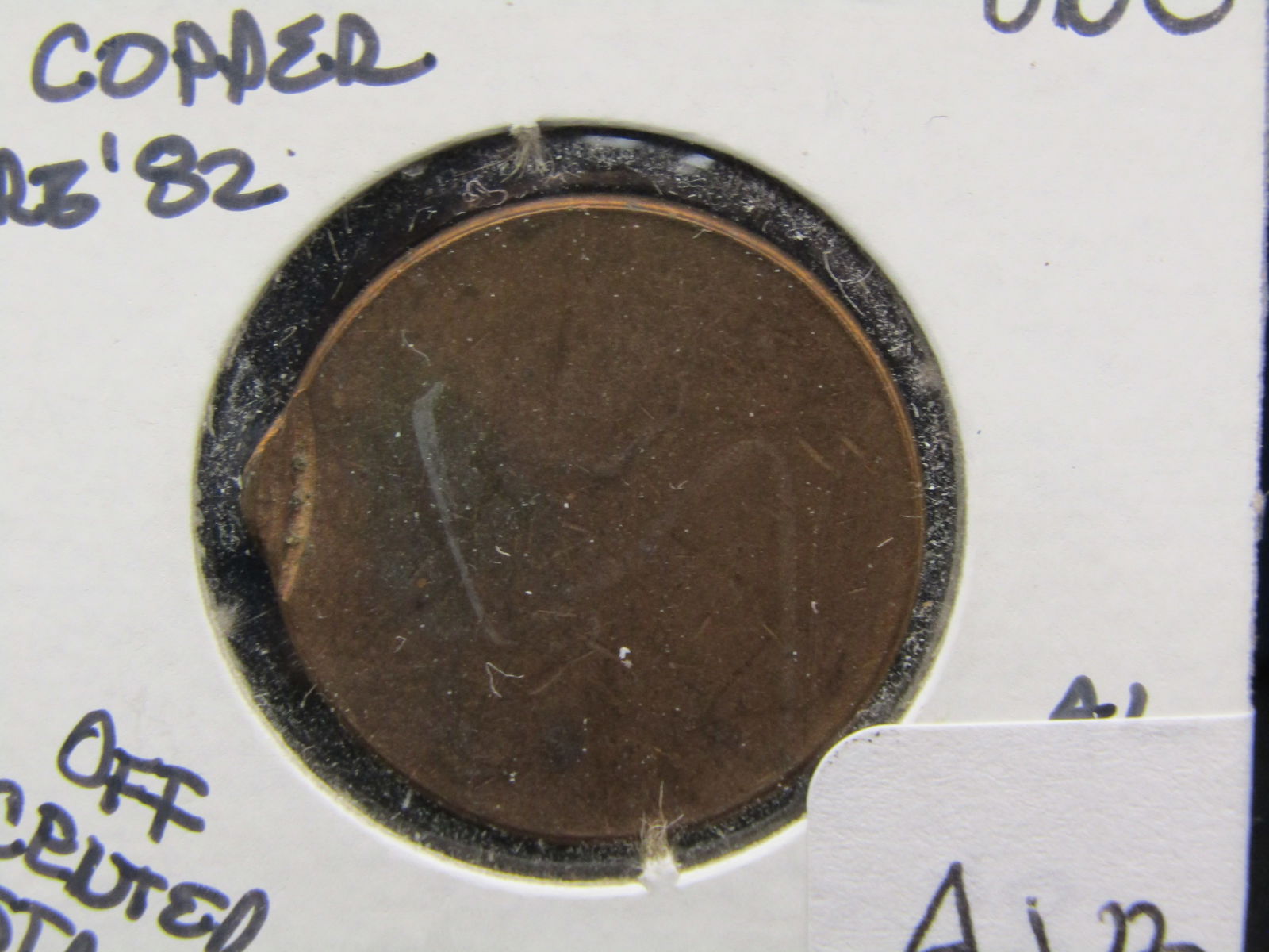 ERROR No Date Off Center Lincoln Cent, Pre 1982 (1 of 2)