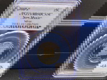 2008-S New Mexico 90% Silver Quarter, PCGS PR69DCAM
