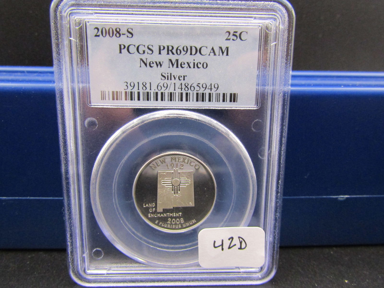 2008-S New Mexico 90% Silver Quarter, PCGS PR69DCAM (1 of 4)